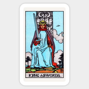 Card #63 - King Of Swords - Rider Waite Smith Tarot Sticker